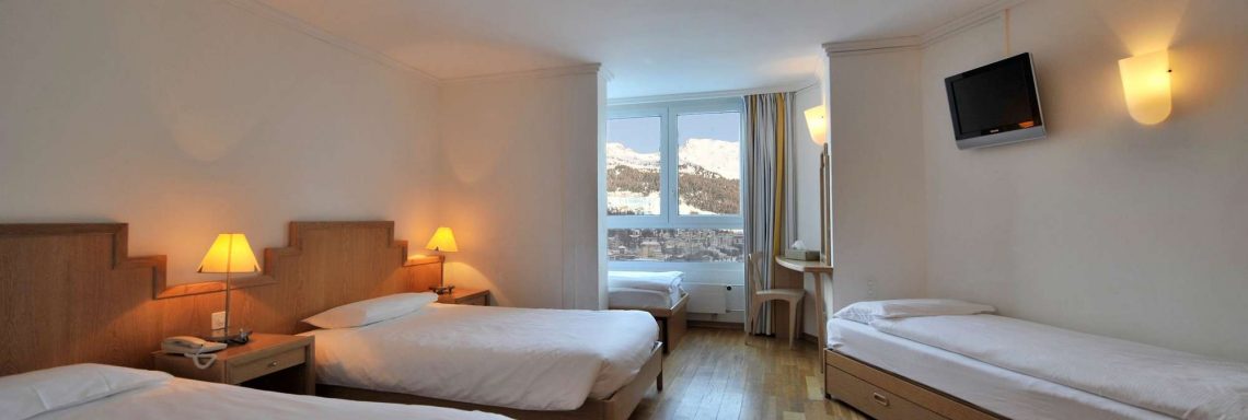 Club Med Saint-Moritz Roi Soleil, en Suisse -  Intérieur d'une chambre en occupation triple