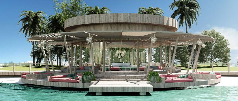 Club Med Kani, aux Maldives - Vue extérieure du nouveau bar "Manta Exclusive Collection Lounge"